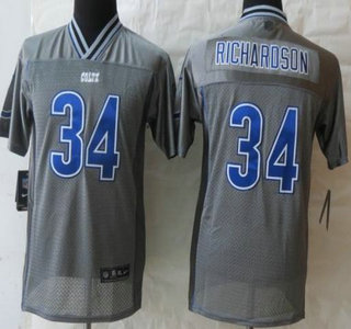 Nike Indianapolis Colts #34 Trent Richardson Grey Vapor Elite Kids Jersey