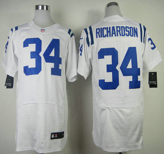 Nike Indianapolis Colts #34 Trent Richardson White Elite Jersey
