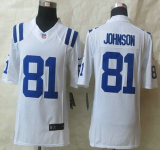 Nike Indianapolis Colts #81 Andre Johnson White Limited Jersey