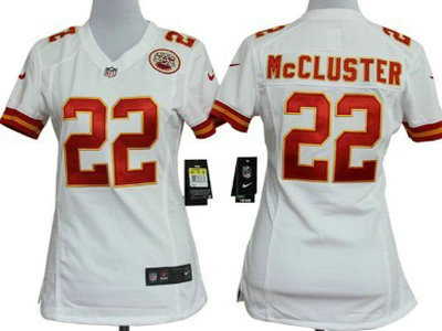 Nike Kansas City Chiefs 22 Dexter McCluster White Game Womens Team Jersey