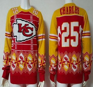 Nike Kansas City Chiefs #25 Jamaal Charles Multicolor NFL Sweater