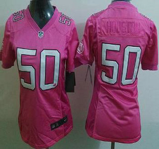 Nike Kansas City Chiefs #50 Justin Houston Pink Love Womens Jersey