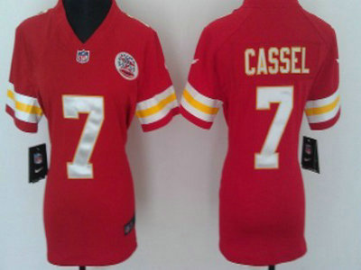 Nike Kansas City Chiefs 7 Matt Cassel Red Game Womens Team Jersey