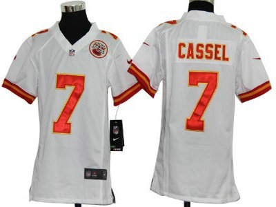 Nike Kansas City Chiefs 7 Matt Cassel White Game Kids Jersey