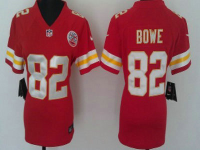 Nike Kansas City Chiefs 82 Dwayne Bowe Red Game Womens Team Jersey