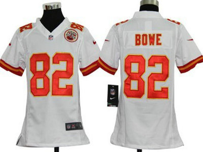 Nike Kansas City Chiefs 82 Dwayne Bowe White Game Kids Jersey