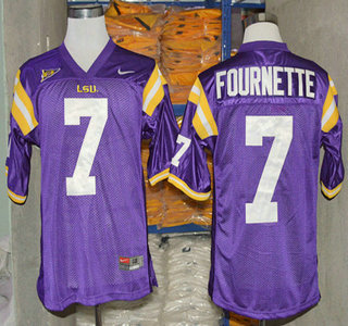 Nike LSU Tigers #7 Leonard Fournette Purple Jersey