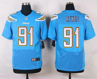 Nike Los Angeles Chargers #91 Kendall Reyes Light Blue Alternate NFL Nike Elite Jersey