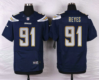 Nike Los Angeles Chargers #91 Kendall Reyes Navy Blue Team Color NFL Nike Elite Jersey