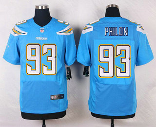 Nike Los Angeles Chargers #93 Darius Philon Light Blue Alternate NFL Nike Elite Jersey