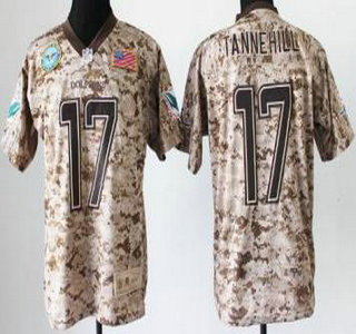 Nike Miami Dolphins #17 Ryan Tannehill Salute to Service Digital Camo Elite Jersey