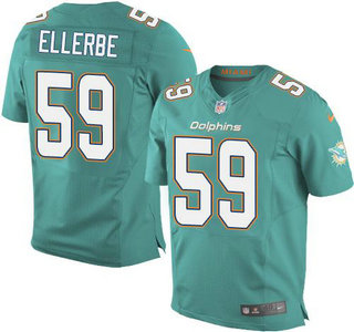 Nike Miami Dolphins #59 Dannell Ellerbe Elite Green NFL Jersey