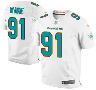 Nike Miami Dolphins #91 Cameron Wake White 2013 Elite Jersey