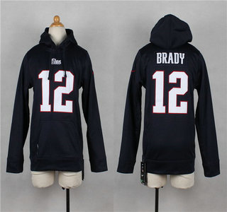 Nike New England Patriots #12 Tom Brady Blue Kids Hoody