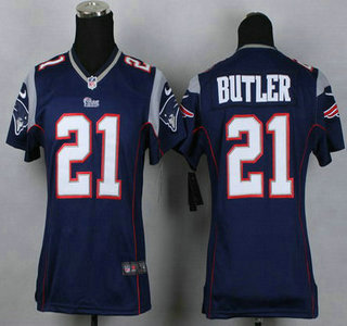 Nike New England Patriots #21 Malcolm Butler Blue Game Kids Jersey