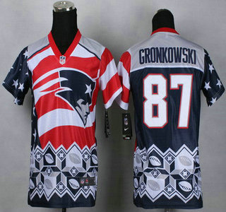 Nike New England Patriots #87 Rob Gronkowski 2015 Noble Fashion Kids Jersey