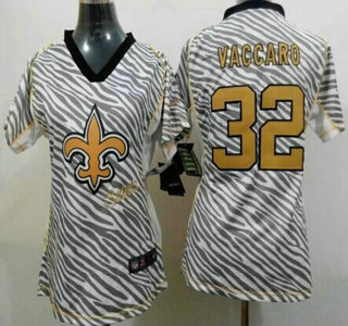 Nike New Orleans Saints #32 Kenny Vaccaro 2012 Womens Zebra Fashion Jersey