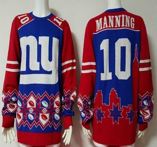 Nike New York Giants #10 Eli Manning Multicolor NFL Sweater