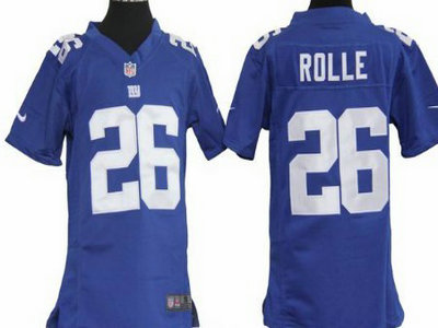 Nike New York Giants 26 Antrel Rolle Blue Game Kids Jersey