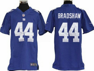 Nike New York Giants 44 Ahmad Bradshaw Blue Game Kids Jersey