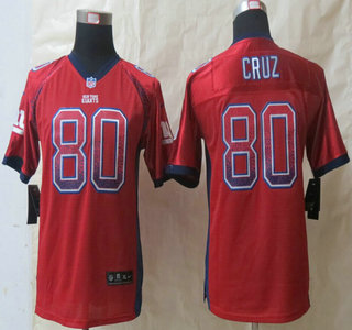 Nike New York Giants #80 Victor Cruz 2013 Drift Fashion Red Kids Jersey