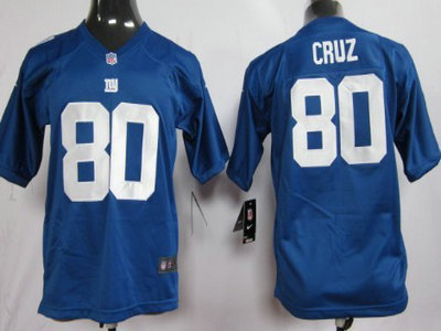 Nike New York Giants 80 Victor Cruz Blue Game Kids Jersey