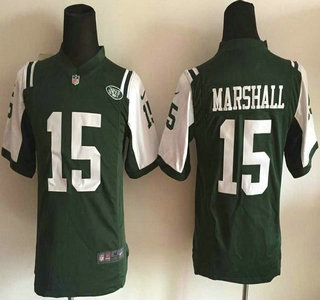 Nike New York Jets #15 Brandon Marshall Green Game Kids Jersey