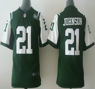 Nike New York Jets #21 Chris Johnson Green Game Kids Jersey
