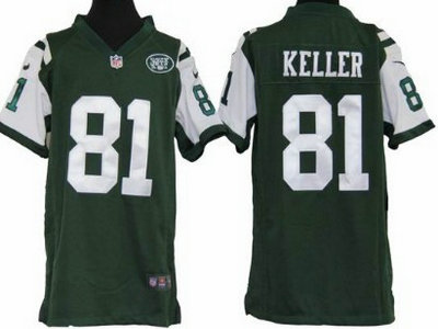 Nike New York Jets 81 Dustin Keller Green Game Kids Jersey