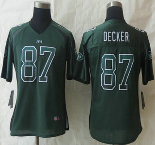 Nike New York Jets #87 Eric Decker 2013 Drift Fashion Green Womens Jersey