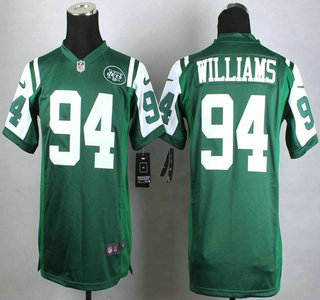 Nike New York Jets #94 Leonard Williams Green Game Kids Jersey