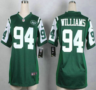 Nike New York Jets #94 Leonard Williams Green Game Womens Jersey