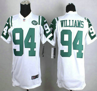 Nike New York Jets #94 Leonard Williams White Game Kids Jersey