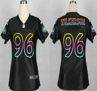 Nike New York Jets #96 Muhammad Wilkerson Pro Line Black Fashion Womens Jersey