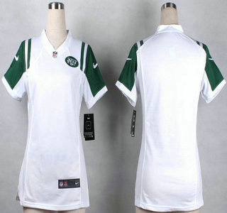 Nike New York Jets Blank White Game Womens Jersey