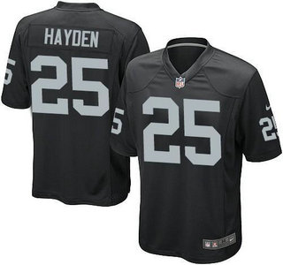 Nike Oakland Raiders #25 DJ Hayden Black Game Kids Jersey