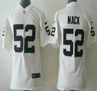 Nike Oakland Raiders #52 Khalil Mack White Game Kids Jersey
