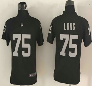 Nike Oakland Raiders #75 Howie Long Black Game Kids Jersey