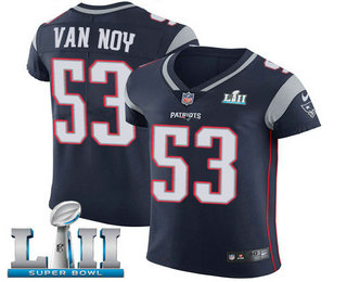 Nike Patriots #53 Kyle Van Noy Navy Blue Team Color Super Bowl LII Men's Stitched NFL Vapor Untouchable Elite Jersey