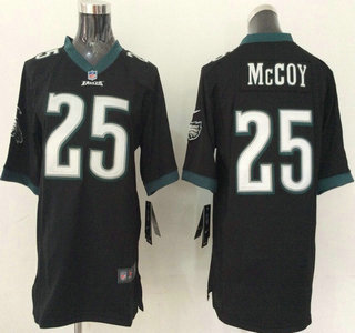 Nike Philadelphia Eagles #25 LeSean McCoy Black Game Kids Jersey