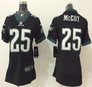Nike Philadelphia Eagles #25 LeSean McCoy Black Game Womens Jersey