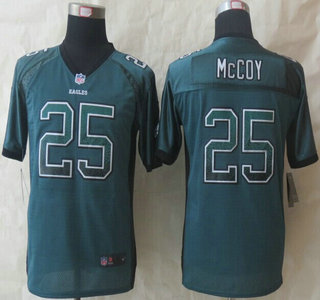 Nike Philadelphia Eagles #25 LeSean McCoy Drift Fashion Green Elite Kids Jersey