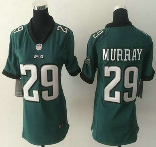 Nike Philadelphia Eagles #29 DeMarco Murray Dark Green Game Womens Jersey
