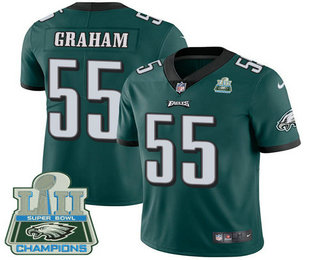 Nike Philadelphia Eagles #55 Brandon Graham Midnight Green Team Color Super Bowl LII Champions Men's Stitched NFL Vapor Untouchable Limited Jersey