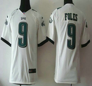 Nike Philadelphia Eagles #9 Nick Foles White Game Kids Jersey