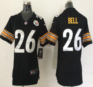 Nike Pittsburgh Steelers #26 LeVeon Bell Purple Game Womens Jersey