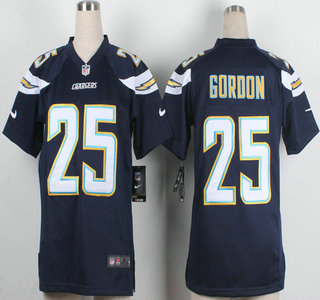 Nike San Diego Chargers #25 Melvin Gordon 2013 Navy Blue Game Kids Jersey