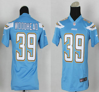 Nike San Diego Chargers #39 Danny Woodhead 2013 Light Blue Game Kids Jersey