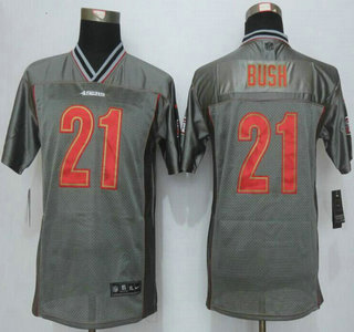 Nike San Francisco 49ers #21 Reggie Bush Grey Vapor Elite Kids Jersey