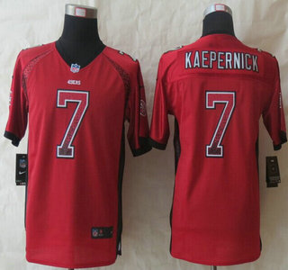 Nike San Francisco 49ers #7 Colin Kaepernick Drift Fashion Red Elite Kids Jersey